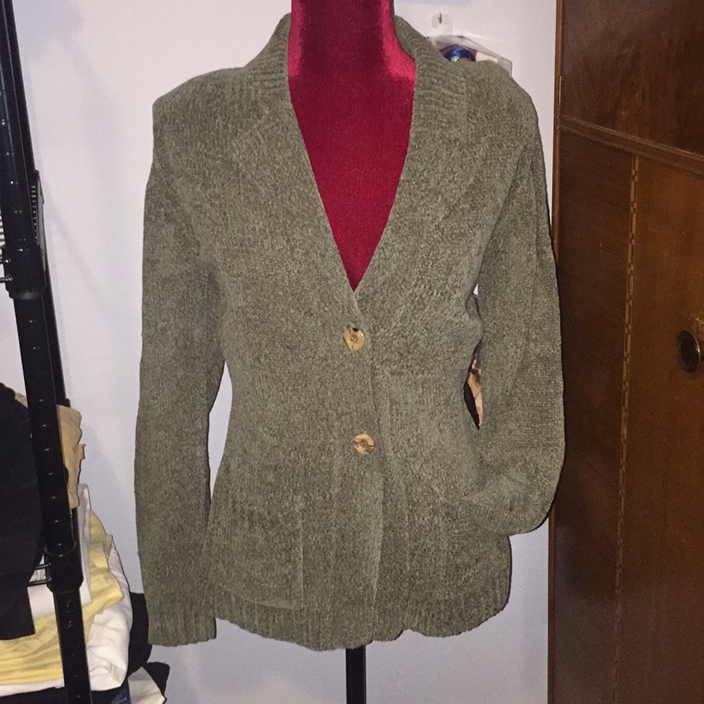 BREKENRIDGE size small 100% acrylic sweater olive